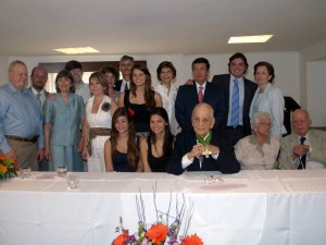 Rafael Pérez Martínez estuvo acompañado de sus hijos, nietos y demás familiares.