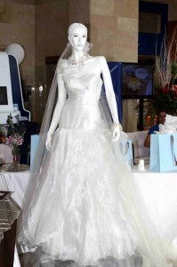 Vestido de novia diseñado por Claudia Giraldo exhibido en la cuarta versión de la ‘Semana de la Boda’.