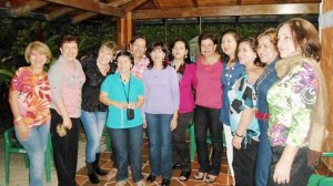 Susana Calvo, Myriam Pérez, Zoraida González, Tulia Gómez, Luz Stela León, Nelly Rey, Marta León, Álix Orduz y Clara Inés Acevedo.
