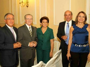 Leonidas Flórez, Eduardo Rueda, Teresita de Rueda, Eudoro Acevedo y  Martha de Acevedo.