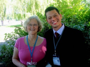 Con Elizabeth Blackburn Premio Nobel de Medicina 2009.