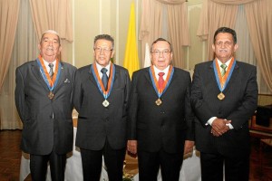 Wilson Pardo Estévez, José Mauricio Marín Mora, Gerónimo Sarmiento y Rodrigo Joya Arenales.
