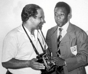La visita de Pelé le sirvió para tener el recuerdo del más importante jugador de fútbol de la historia.
