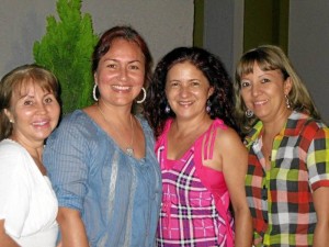 Doris Márquez de Ortiz, Liliana Arenas, Martha Silva y Claudia Flórez.