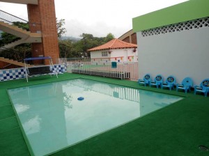 La piscina también se modificó.