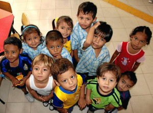 Niños de la Fundación Estructurar. 