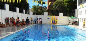 La familia claveriana y demás participantes compartieron un fin de semana en la nueva piscina del colegio. - Suministrada Comunicaciones San Pedro Claver / GENTE DE CABECERA
