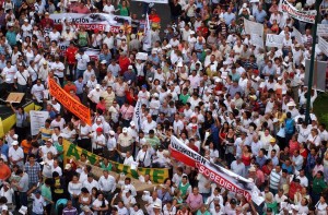 El pasado 12 de diciembre se llevó a cabo en Bucaramanga una multitudinaria manifestación en contra del cobro de valorización.  - Archivo  / GENTE DE CABECERA