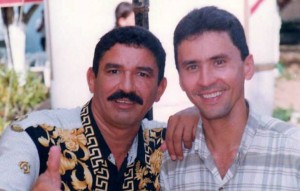 Junto a Marciano Martínez, un destacado compositor vallenato