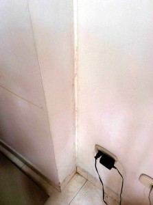 Parte de las grietas en las paredes de la casa de la denunciante se muestran en esta imagen. - Fotos suministradas / GENTE DE CABECERA