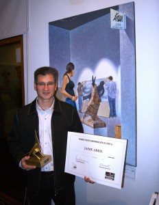 Jaime Abril recibió el Premio Grau a las Artes 2014. - Suministrada /GENTE DE CABECERA