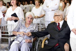 Hace dos semanas don Carlos festejó junto a sus hijos y a su esposa su cumpleaños número 95