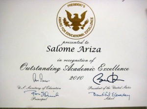 Diploma de Excelencia.