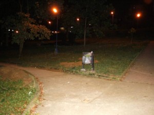 Sobre las escaleras de la calle 45, del parque Puyana, también hay un sector oscuro.