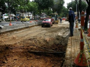 A pesar de las intensas lluvias, los trabajos no se han retrasado.