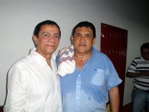 Con otro grande de la canción, Poncho Zuleta.