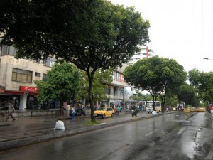 En este tramo se oye con frecuencia una alarma que incomoda a los comerciantes, residentes y transeúntes.