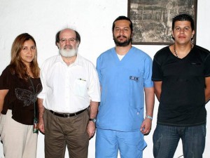 Clara Inés Martínez Silva, Mario Gómez Díaz, Cristian Mauricio Rodríguez y Jeison Pérez.