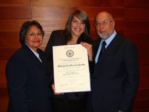 María Esperanza Gamboa de Sánchez, Silvia Juliana Sánchez y Antonio María Sánchez Romero.