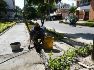 Los andenes también recibieron mantenimiento.