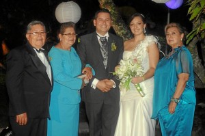 Julio Octavio Pérez, Josefina Estupiñán de Pérez, Julián Octavio Pérez Estupiñán, Silvia Andrea Ardila Amado y María Teresa Amado Amado.