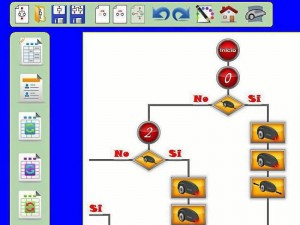 Esta es una imagen del software que permite movilizar el robot mediante los sensores de este.