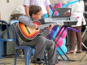 Los pequeños también celebraron la Semana Patronal.