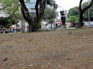 Desde varios puntos del parque se observa el deterioro del prado