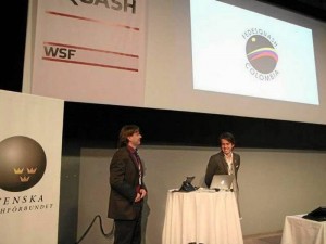 Sergio estuvo al lado de Pablo Serna, director de la Federación Colombiana de Squash.