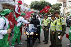 Así se cumplió una jornada mas de la campaña de cultura ciudadana. (Fotos Nelson Díaz).