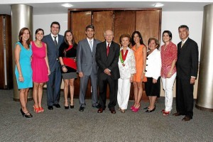 Claudia Campos, María Paula Prada, Andrés Felipe Campos, Isabel Nava, German Campos, Fritz Campos, Rosmira de Campos, Margarita Campos, Amanda Vera, Claudia Marcela Varga y Fritz Campos.