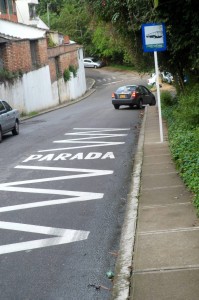 lLas estaciones que fueron señalizadas fueron todas, incluidas la de la ruta de regreso, como esta de la carrera 38. - Suministrada / GENTE DE CABECERA