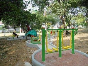Al gimnasio al aire libre de Las Mercedes y Conucos solo le faltan algunos retoques para quedar al servicio de la comunidad. - Fotos Tatiana Celis / GENTE DE CABECERA