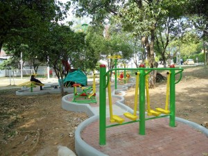 Al gimnasio al aire libre de Las Mercedes y Conucos solo le faltan algunos retoques para quedar al servicio de la comunidad. - Fotos Tatiana Celis / GENTE DE CABECERA