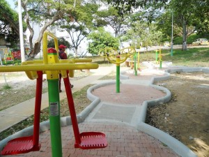 Las máquinas en el parque de Las Mercedes se empezaron a instalar desde diciembre del año pasado (2013). - Tatiana Celis / GENTE DE CABECERA