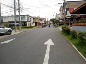 En la carrera 36, como en muchas otras vías de la ciudad, hace falta pintar las líneas laterales. - Tatiana Celis / GENTE DE CABECERA