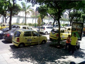 Otro caso es el de los taxistas que se estacionan en plena carrera 33, invadiendo la cebra para peatones.