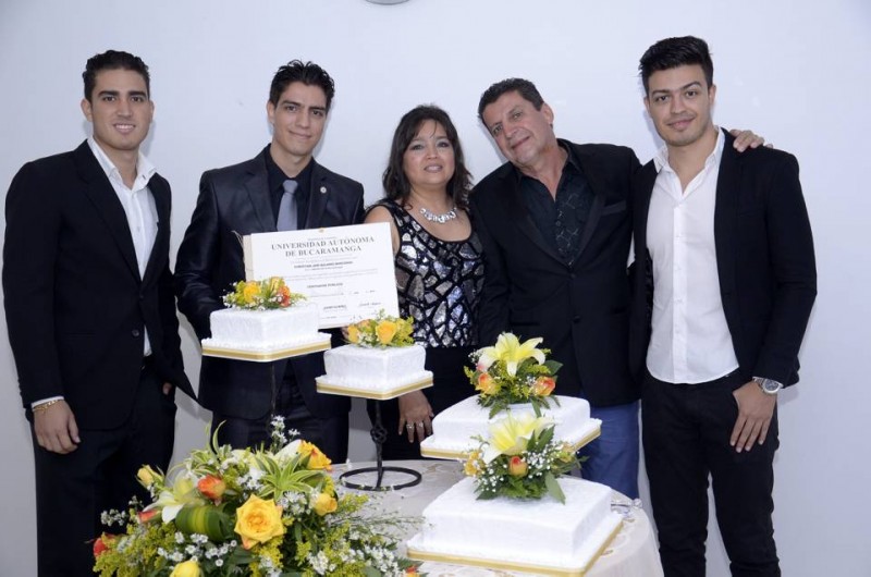 David Quijano, Christian Quijano, Claudia Bárcenas, Luis Quijano y Ánderson Quijano. - Suministrada Manuel Reyes / GENTE DE CABECERA