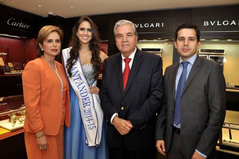 Sheila Azad, Lina Maria Ardila Flórez, señorita Santander; Jorge Azuero y Jorge Andrés Azuero. - Didier Niño / GENTE DE CABECERA