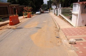 El hueco fue tapado provisionalmente con tierra. - Jaime Del Río / GENTE DE CABECERA