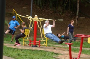 Gimnasios al aire libre en Los Leones.