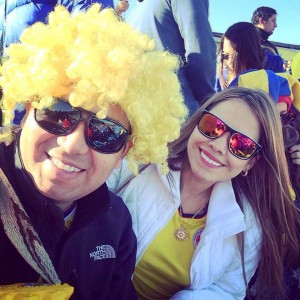 Diana es santandereana y hace parte de los hinchas que acompañaron a la Selección Colombia en Chile. - Suministrada / GENTE DE CABECERA