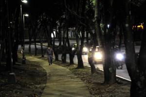 Este es otro punto del sector en el que los árboles frondosos obstruyen el paso de la luz y genera inseguridad. - Didier Niño / GENTE DE CABECERA